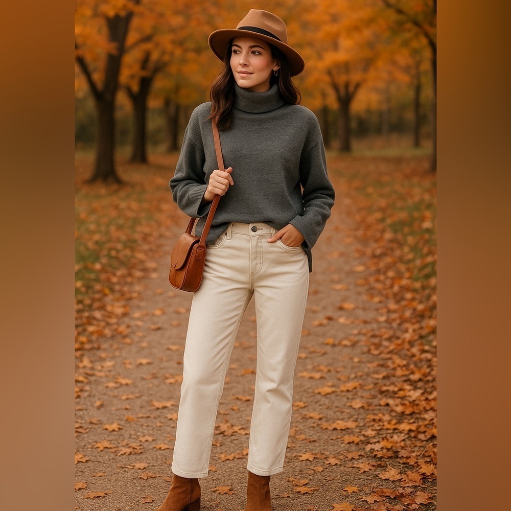 51. Boyish Evidnt Weekend Stroll Look Outfit Set